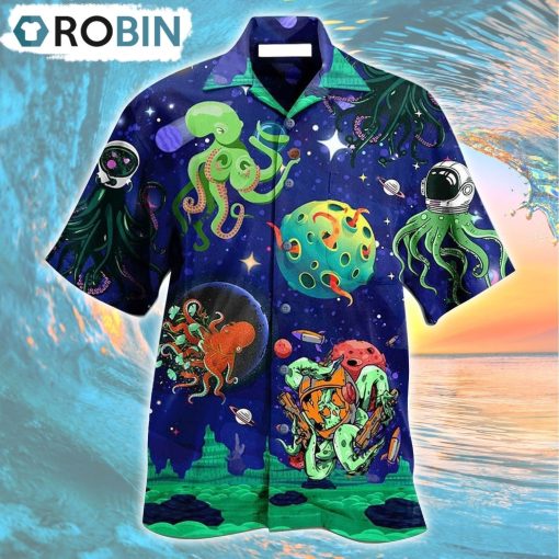Octopus Astronaut Style Hawaiian Shirt, Gìt for Summer Shirt
