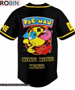 Pac Man Waka Waka Waka Custom Baseball Jersey Pac Man Waka Waka Waka Custom Baseball Jersey