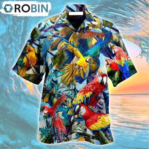Parrot Really Likes Papaya Hawaiian Shirt, Gìt for Summer Shirt