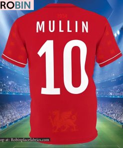 Paul Mullin 10 Wrexham AFC Football Shirt Paul Mullin 10 Wrexham AFC Football Shirt