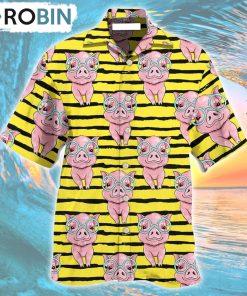 Pig Cartoon Hawaiian Shirt, Gìt for Summer Shirt