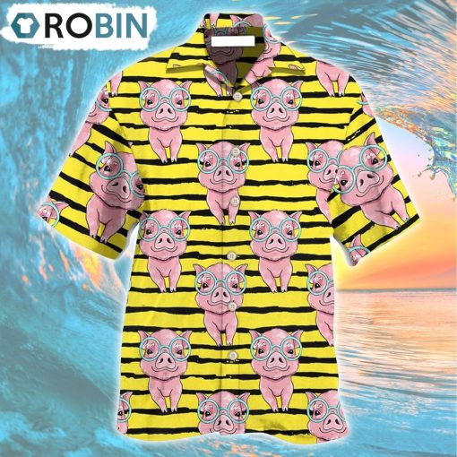 Pig Cartoon Hawaiian Shirt, Gìt for Summer Shirt