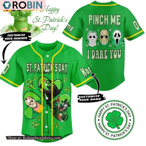 Pinch Me I Dare You St Patricks Day Baseball Jersey