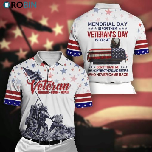 Remember Honor Respect Veterans Day Polo Shirt