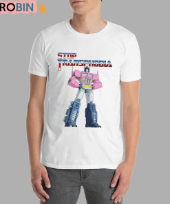 Robot Stop Transphobia Unisex Shirt