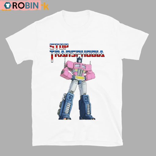 Robot Stop Transphobia Unisex Shirt