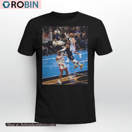 Russell Westbrook Dunk Covered Dillon Brooks Whole Face Shirt