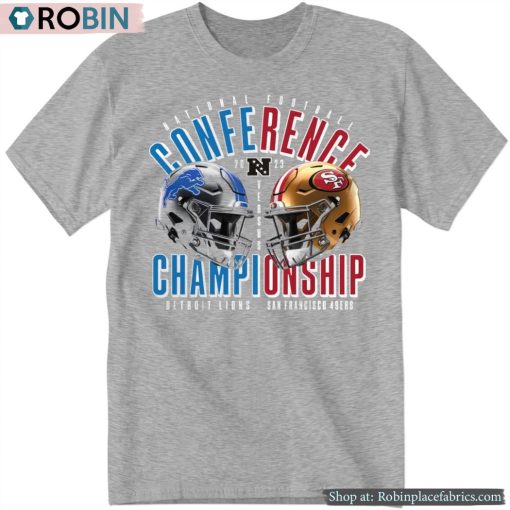 San Francisco 49ers Vs. Detroit Lions 2023 Nfc Championship Matchup Shirt