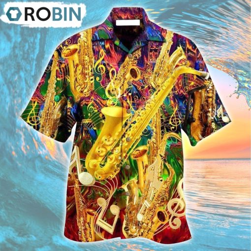 Saxophone Music I Know It Hawaiian Shirt, Gìt for Summer Shirt