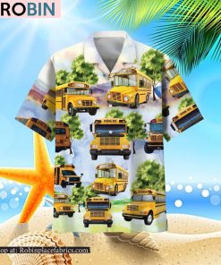 School Bus Hawaiian Shirt