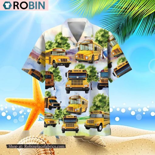 School Bus Hawaiian Shirt