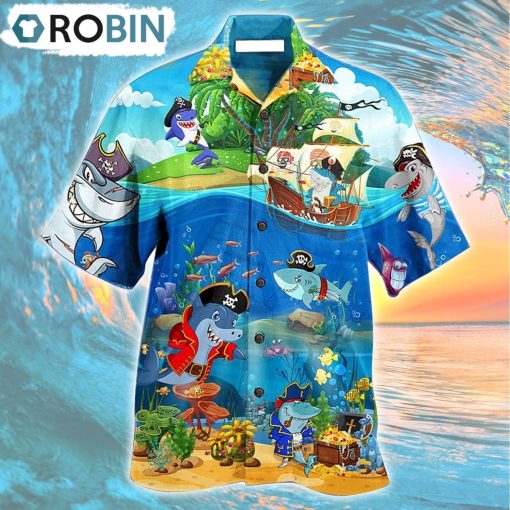 Shark Amazing Pirate Sharks Hawaiian Shirt, Gìt for Summer Shirt