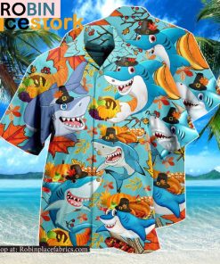 Shark Thanksgiving Hawaiian Shirt