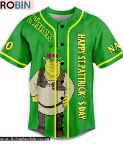 Shrek I Believe In Luck St Patricks Day Baseball Jersey