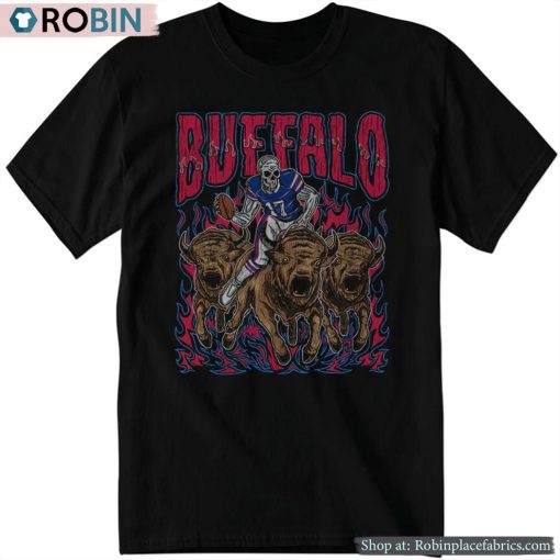 Skeleton Buffalo Football Vintage Shirt