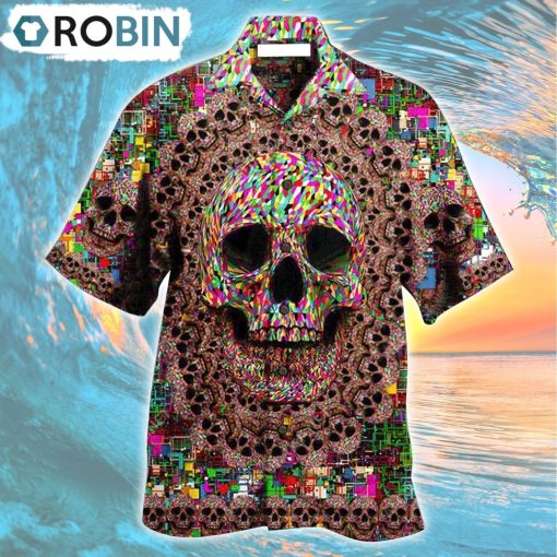 Skull Amazing Smiling Hawaiian Shirt, Gìt for Summer Shirt