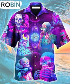 Skull Psychic Skull Face Future Hawaiian Shirt, Gìt for Summer Shirt