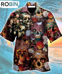 Skull Queen Love Flowers Hawaiian Shirt, Gìt for Summer Shirt