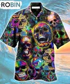Skull Smiley Hawaiian Shirt, Gìt for Summer Shirt