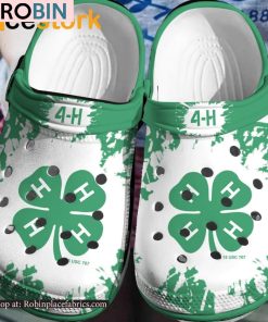 St Patricks Day 4H Shamrock Leaf Irish Crocband Crocs