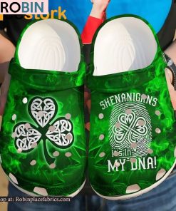 St Patricks Day Shamrock Leaf Shenanigans Its In My Dna Irish Crocband Crocs