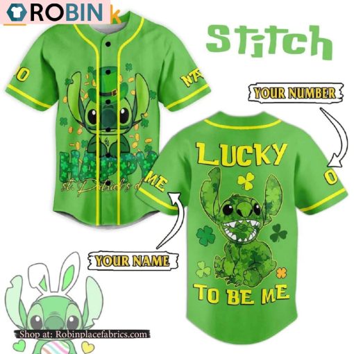 Stitch Lucky To Be Me Baseball Jersey