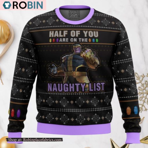 Thanos Naughty List Ugly Christmas Sweater