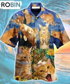 The Sight Of Stars Makes Cat Dream Hawaiian Shirt, Gìt for Summer Shirt The Sight Of Stars Makes Cat Dream Hawaiian Shirt, Gìt for Summer Shirt