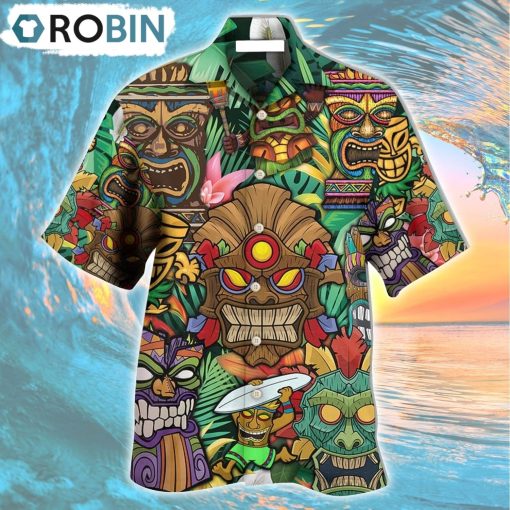 Tiki With Tropical Style Hawaiian Shirt, Gìt for Summer Shirt