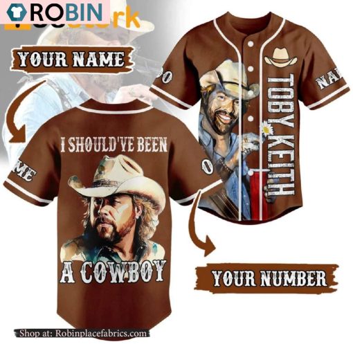 Toby Keith I Should’ve Been A Cowboy Custom Baseball Jersey