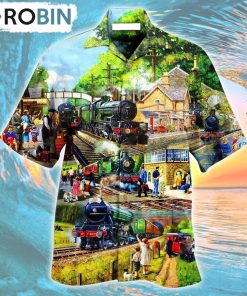 Train Track Full Of Possibilities And Happiness Hawaiian Shirt, Gìt for Summer Shirt