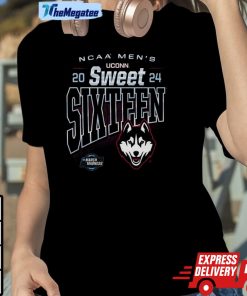 Uconn Huskies 2024 Ncaa Men’s Basketball Sweet Sixteen Shirt Uconn Huskies 2024 Ncaa Men’s Basketball Sweet Sixteen Shirt