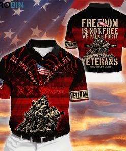 Us Veteran All Gave Some Some Gave All Polo Shirt