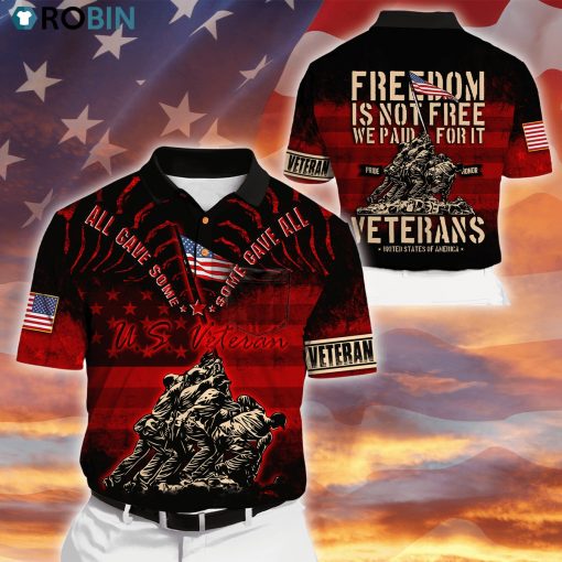 Us Veteran All Gave Some Some Gave All Polo Shirt