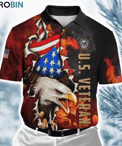 Us Veteran Eagle And The Solider Ver4 Polo Shirt