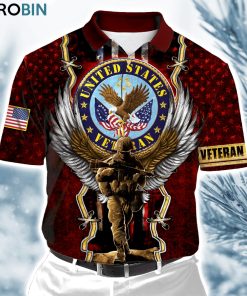 Us Veteran Eagle And The Solider Ver5 Polo Shirt