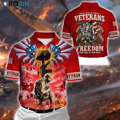 Us Veteran Freedom Is Not Free Polo Shirt