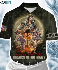 Us Veteran Home Of The Free Because Of The Brave ver2 Polo Shirt