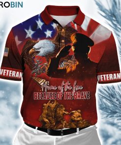Us Veteran Home Of The Free Because Of The Brave ver4 Polo Shirt