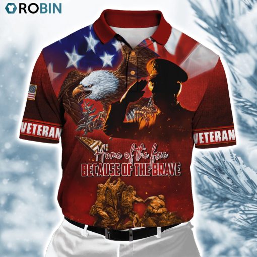 Us Veteran Home Of The Free Because Of The Brave ver4 Polo Shirt
