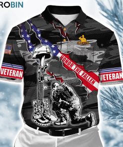 Us Veteran Honor The Fallen Memorial Day Polo Shirt