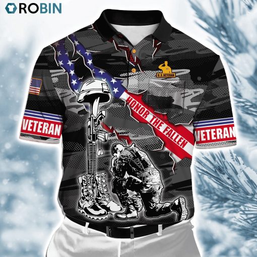 Us Veteran Honor The Fallen Memorial Day Polo Shirt