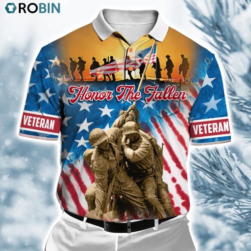 Us Veteran Honor The Fallen Polo Shirt