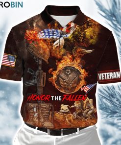Us Veteran Honor The Fallen V10 Polo Shirt