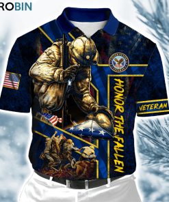 Us Veteran Honor The Fallen  Ver3 Polo Shirt