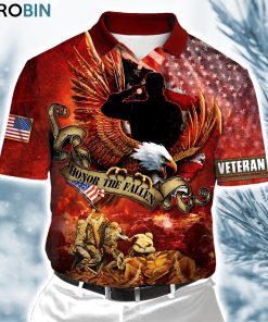 Us Veteran Honor The Fallen  Ver6 Polo Shirt