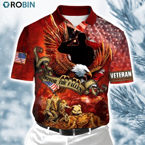 Us Veteran Honor The Fallen  Ver6 Polo Shirt