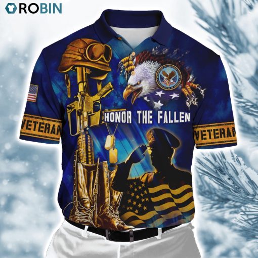 Us Veteran Honor The Fallen ver8 Polo Shirt