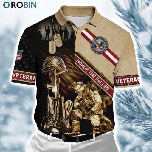 Us Veteran Honor The Fallen ver9 Polo Shirt