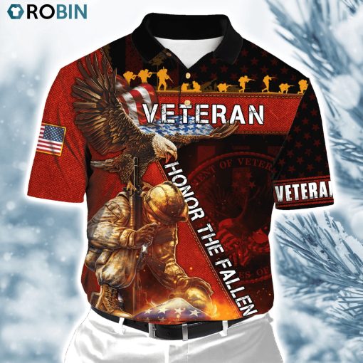 Us Veteran Honor The Fallen  Ver9 Polo Shirt